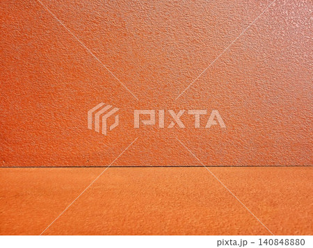 Red Rough Textured Wall Backdrop, Bold Abstract Surface for Sports Themed Graphic Design and Modern Urban Branding Projects. 140848880
