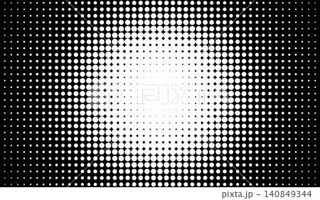 Radial halftone background with many tiny dots 140849344