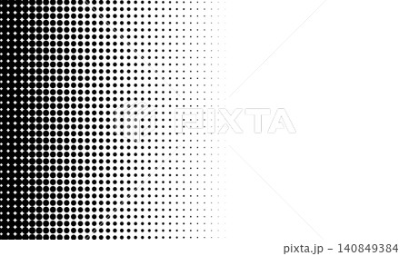 Horizontal haftone gradient with many tiny dots Horizontal haftone gradient with many tiny dots 140849384