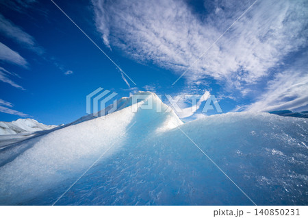 Perito moreno glaciers icy peak under blue sky Perito moreno glaciers icy peak under blue sky 140850231