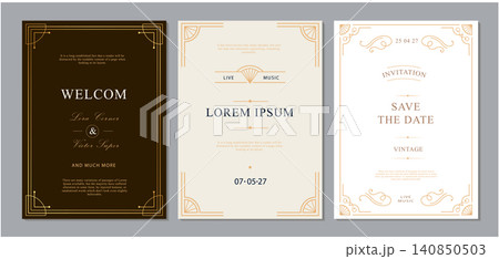Elegant Invitation template for Wedding, Vip, Gala Night.  140850503