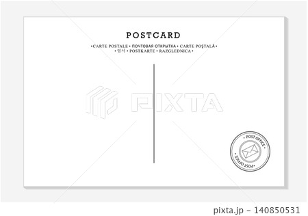 Vintage and modern postcard blank template.  140850531