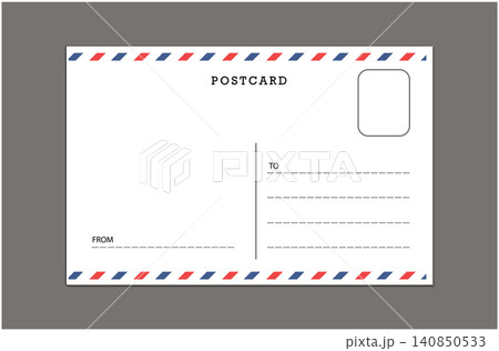 Vintage and modern postcard blank template.  140850533