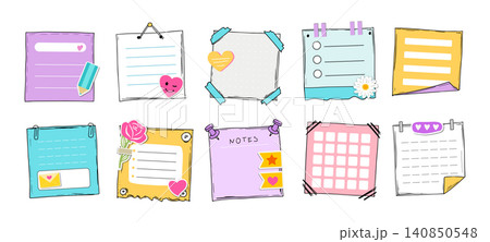 Cartoon task planners, notes, blank dayly shedule. Cartoon task planners, notes, blank dayly shedule. 140850548