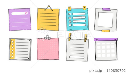 Cartoon task planners, notes, blank dayly shedule. Cartoon task planners, notes, blank dayly shedule. 140850792