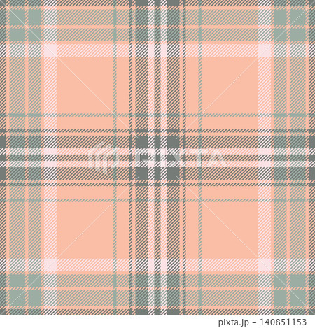 Other texture tartan plaid, funky background vector textile. Aesthetic seamless fabric pattern check in orange and pastel colors. 140851153