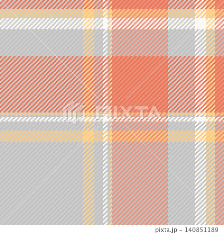 Line textile tartan vector, warp plaid seamless texture. Sale fabric pattern check background in white and silver colors. 140851189