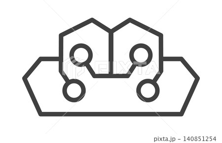 Modern vector icon representing artificial intelligence, featuring a geometric brain integrated with a digital circuit board pattern. Ideal for tech, AI, and futuristic concepts. Modern vector icon representing artificial intelligence, featuring a geometric brain integrated with a digital circuit board pattern. Ideal for tech, AI, and futuristic concepts. 140851254