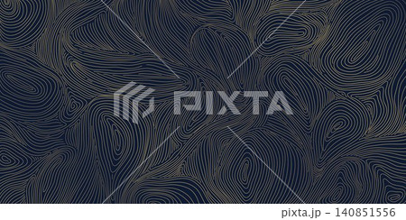 Luxury abstract wood grain pattern, elegant golden line waves, organic tree textures, Japanese design. Wallpaper, packaging, wine labels, branding, invitations, textile prints, and premium interior 140851556