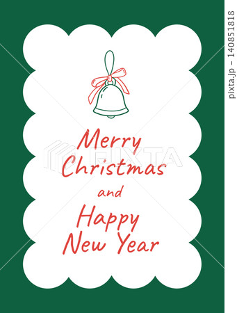 Christmas greeting card with bell 140851818