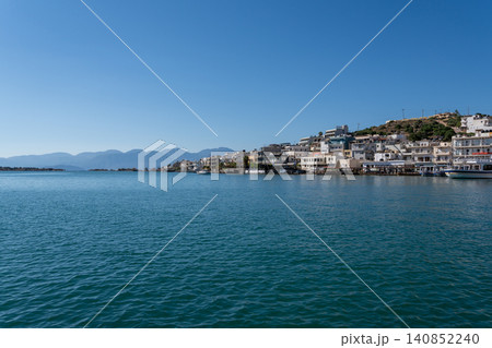 Elounda Waterfront Buildings and Mirabello Bay Sea Landscape Elounda Waterfront Buildings and Mirabello Bay Sea Landscape 140852240