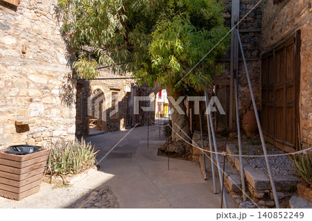 Spinalonga Island Ancient Stone Street and Ruins in Crete Spinalonga Island Ancient Stone Street and Ruins in Crete 140852249