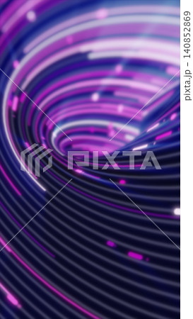 Abstract neon spiral tunnel with pink and blue glowing rings creating a futuristic vortex effect Abstract neon spiral tunnel with pink and blue glowing rings creating a futuristic vortex effect 140852869