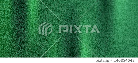 Emerald green grain texture with vertical foil streaks and deep shine. Rich metallic wall surface and noise gradient for festive poster backdrop. Vector luxury metal with glossy green chrome gradation 140854045