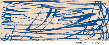 Brush pattern on sandy background with blue graffiti ink stroke and grain. Abstract paint line with urban brush mark in rough layout. Blue vector stroke texture with grainy retro spontaneously pattern Brush pattern on sandy background with blue graffiti ink stroke and grain. Abstract paint line with urban brush mark in rough layout. Blue vector stroke texture with grainy retro spontaneously pattern 140854070