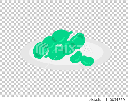 お皿に乗った枝豆 イラスト お皿に乗った枝豆 イラスト 140854829
