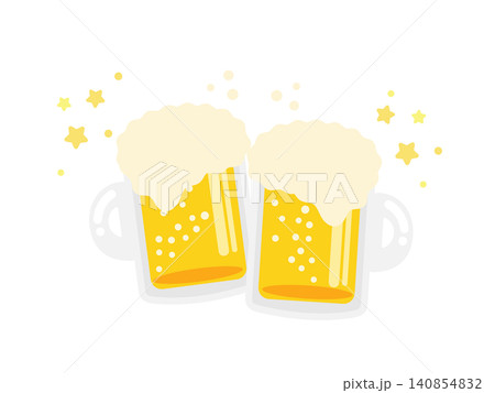 ビール 乾杯 イラスト ビール 乾杯 イラスト 140854832
