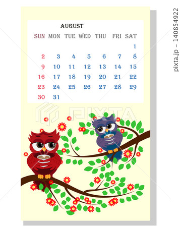 Calendar 2021. Cute owls and birds for every month. Calendar 2021. Cute owls and birds for every month. 140854922