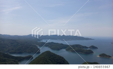 対馬　金田城　山頂部からの眺め 140855987