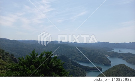 対馬　金田城　山頂部からの眺め 140855988