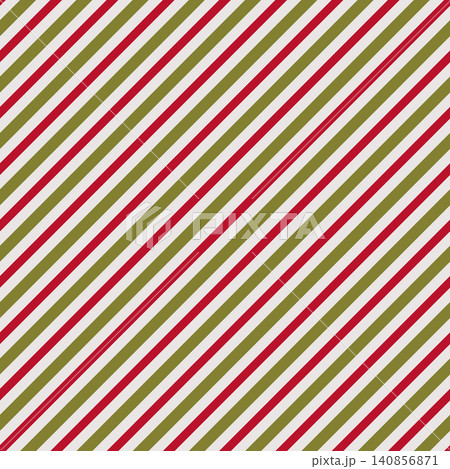 Seamless diagonal Christmas red, green, and beige stripe pattern. A festive infinity repeating geometric candy cane background texture. Seamless diagonal Christmas red, green, and beige stripe pattern. A festive infinity repeating geometric candy cane background texture. 140856871