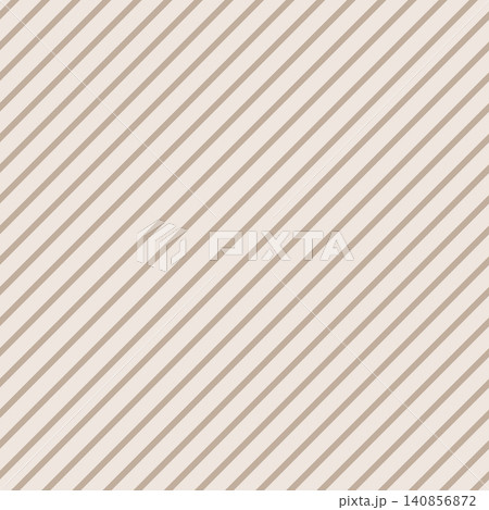 Basic seamless diagonal beige and cream stripe pattern. A neutral endless repeating striped linear geometric background texture. 140856872