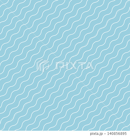 Seamless diagonal pastel blue and white ribbon wave pattern. A minimalist geometric background texture. Seamless diagonal pastel blue and white ribbon wave pattern. A minimalist geometric background texture. 140856895