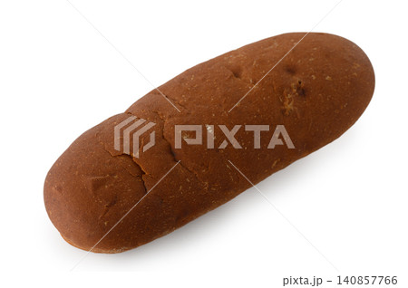 Whole Panettone in Clear Wrapping on White Background Whole Panettone in Clear Wrapping on White Background 140857766