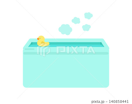 バスタブ　浴槽　湯船　アヒル　イラスト 140858441