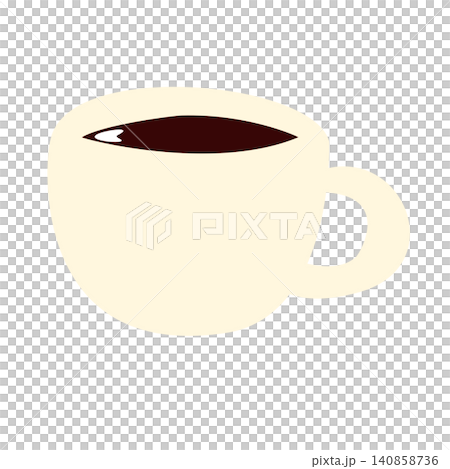 一張裝滿咖啡的咖啡杯的插圖 一張裝滿咖啡的咖啡杯的插圖 140858736