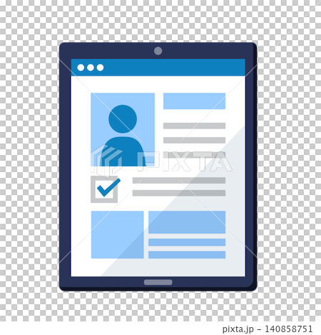 Electronic medical record management screen (tablet) Electronic medical record management screen (tablet) 140858751