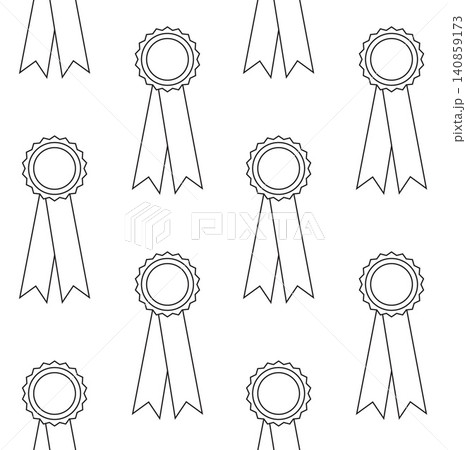 Vector seamless pattern of outline rosette award Vector seamless pattern of outline rosette award 140859173