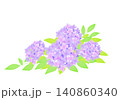 紫の紫陽花のイラスト 140860340