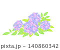 青とピンクの紫陽花のイラスト 140860342