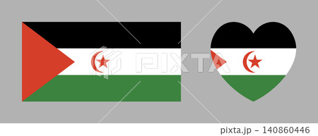 National flag of Western Sahara button, sticker. Western Sahara heart, rectangle flag icon, badge. Rectangular, heart shaped flag background, banner set. National flag of Western Sahara button, sticker. Western Sahara heart, rectangle flag icon, badge. Rectangular, heart shaped flag background, banner set. 140860446