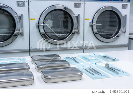 Sterilization equipment and dental tools ready for use in a clinic Sterilization equipment and dental tools ready for use in a clinic 140861101
