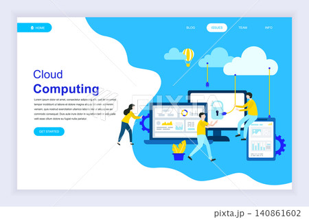 Modern flat design concept of Cloud Technology for website and mobile website development. Landing page template. Cloud computing service online media file data backup storage. Vector illustration. Modern flat design concept of Cloud Technology for website and mobile website development. Landing page template. Cloud computing service online media file data backup storage. Vector illustration. 140861602