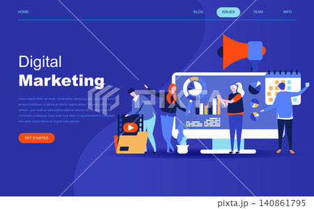 Modern flat design concept of Digital Marketing for website and mobile website development. Landing page template. Business analysis, content strategy and management. Vector illustration. Modern flat design concept of Digital Marketing for website and mobile website development. Landing page template. Business analysis, content strategy and management. Vector illustration. 140861795