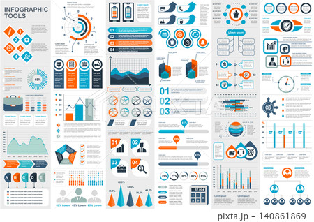 Infographic elements data visualization vector design template. Can be used for steps, options, business processes, workflow, diagram, flowchart concept, timeline, marketing icons, info graphics. Infographic elements data visualization vector design template. Can be used for steps, options, business processes, workflow, diagram, flowchart concept, timeline, marketing icons, info graphics. 140861869
