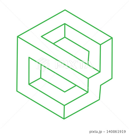 Impossible optical illusion shapes. Logo. Optical art objects. Impossible figures. Line art. Unreal geometry. Impossible optical illusion shapes. Logo. Optical art objects. Impossible figures. Line art. Unreal geometry. 140861919