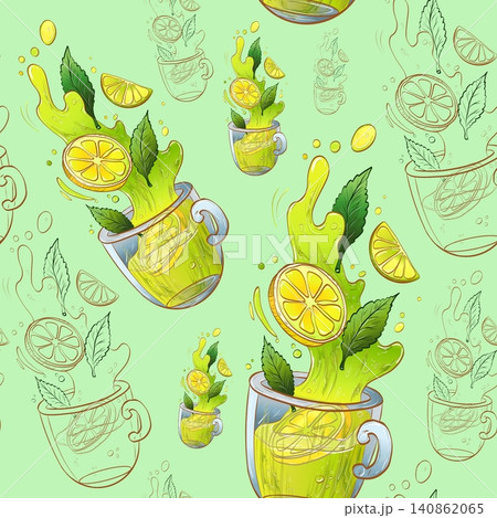 Tropical Cocktail Pattern Tropical Cocktail Pattern 140862065
