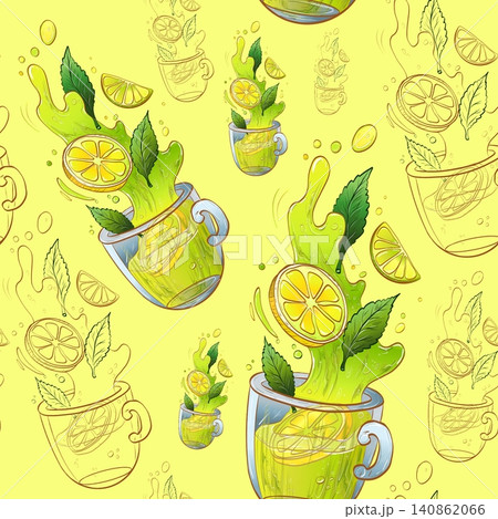 Tropical Cocktail Pattern Tropical Cocktail Pattern 140862066