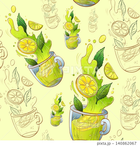 Tropical Cocktail Pattern Tropical Cocktail Pattern 140862067