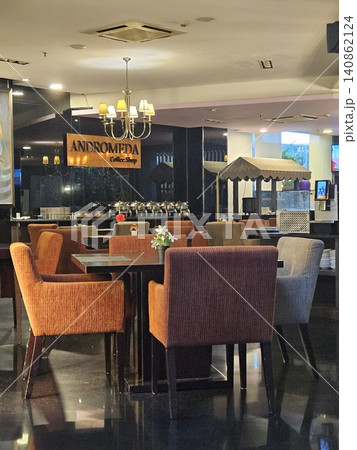 This is wood chair and table in the restaurant This is wood chair and table in the restaurant 140862124