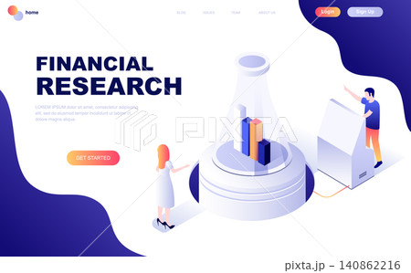 Modern flat design isometric concept of Financial Research decorated people character for website and mobile website development. Isometric landing page template. Vector illustration. Modern flat design isometric concept of Financial Research decorated people character for website and mobile website development. Isometric landing page template. Vector illustration. 140862216