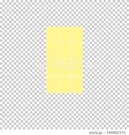 ホワイト板チョコレートのベクターイラスト(包みなし) ホワイト板チョコレートのベクターイラスト(包みなし) 140862535