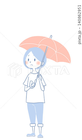 雨傘を差す女性 雨傘を差す女性 140862951