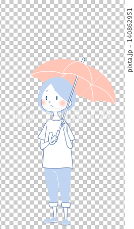 雨傘を差す女性 雨傘を差す女性 140862951