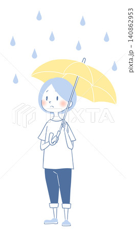 雨傘を差す女性 140862953