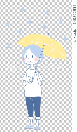 雨傘を差す女性 140862953